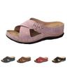 Thick Soled Plus Size Casual Cross Strap Decorative Women's Slippers