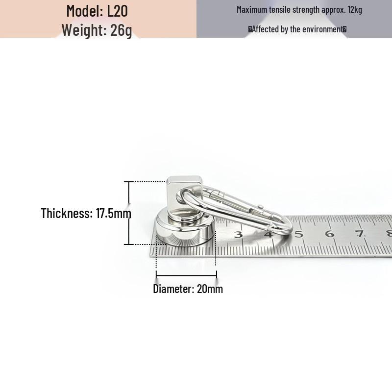 In Stock: Strong Neodymium Carabiner Magnet with Suction Cup