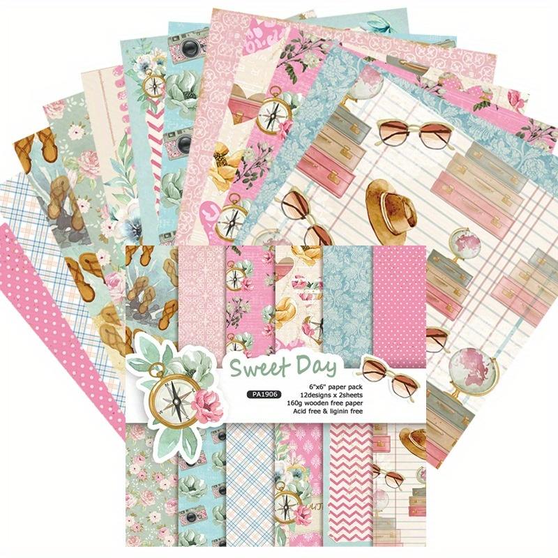 

Sweet Day Craft Paper Pads Art Background Origami Scrapbooking Card Making 24 Sheets