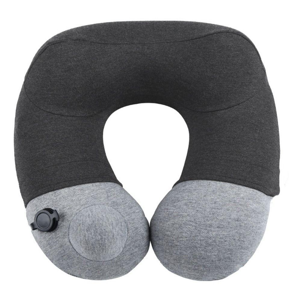 Washable Press Type Inflatable Travel Pillow Detachable Neck Support Pillow  Business Trip