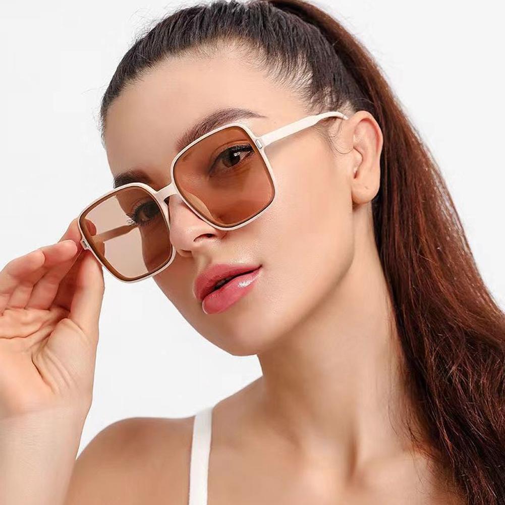 New Big Sunglasses Women Men Trendy Vintage Brand Designer Anti-UV Gradient Color Korean Version Glasses Fashion Accessories