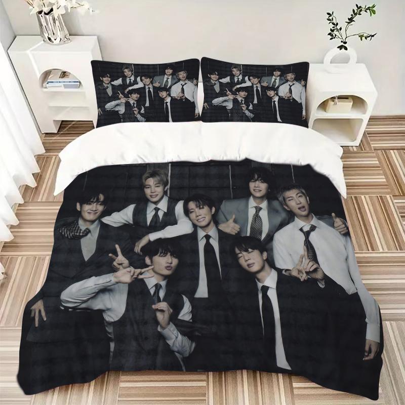3Pcs Group Portrait Black White Bedding Sets For All Sizes New 3D Printed Bed Cover Comforter Duvet Cover Pillowcase Bedroom Decoration