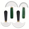 MIUSIE Professional Cutting Knife Half Round Blade Craft Knife DIY Handcraft Wood Handle Cutting Skiving Cutter Tool