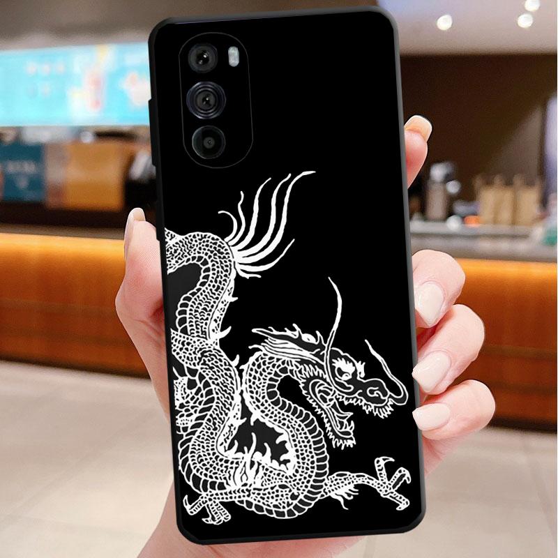 Phone Case For Motorola Edge 50 40 Pro 60 50 40 30 Ultra Neo Fusion Moto G85 G72 G53 G54 G84 G13 G32 Dragon