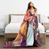 Warm Soft BlanketChild Travel KPop Demon Hunters Throw Blanket  Flannel Bedspread For Living Room Graphic Sofa Bed Cover