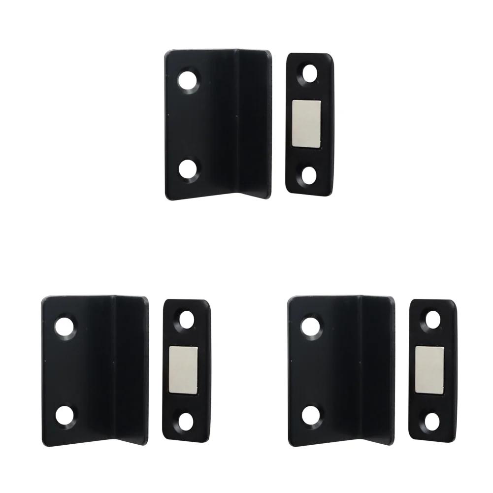 Strong Magnetic Cabinet Catches Punch Free Door Stopper Magnetic L-shaped Hidden Door Closer Home Improvement Furniture Hardware