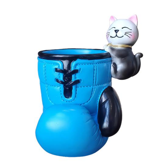 

Boxing Glove Mug Novelty Resin Boxing Coffee Cup 3D Glove Shaped Tea Cup with Cat/Rabbit Handle for Sports Enthusiasts Cat синій