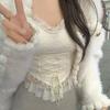 Lace Small Sling Vest, Waist Slim-fitting Foreign-style Bottomed Top, Pure Design Can Be Worn Outside Tube Top