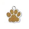 Solid Paw Print Pet ID Tag Zinc Alloy Dog Cat Name Plate Custom Laser Engraving Design Collar Keychain OEM Accepted