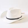 Popolare cappello da cowboy western classico europeo e americano intrecciato in paglia per uomo e donna moda outdoor stile OL cappello a cilindro intrecciato