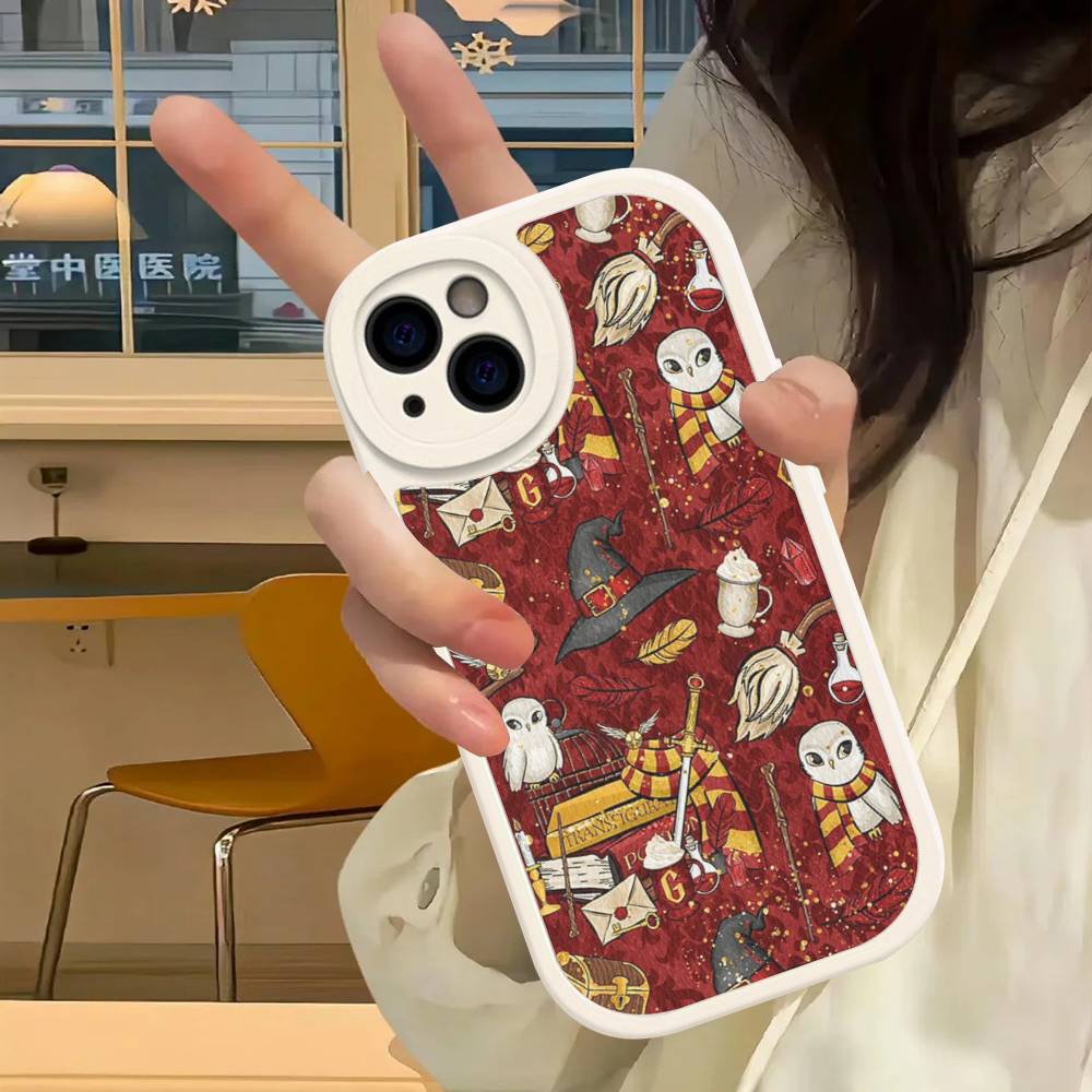 Ataff Harryr P-Potter Logo Phone Case For iPhone 16 15 14 13 12 11 Pro Max Plus Leather Cover
