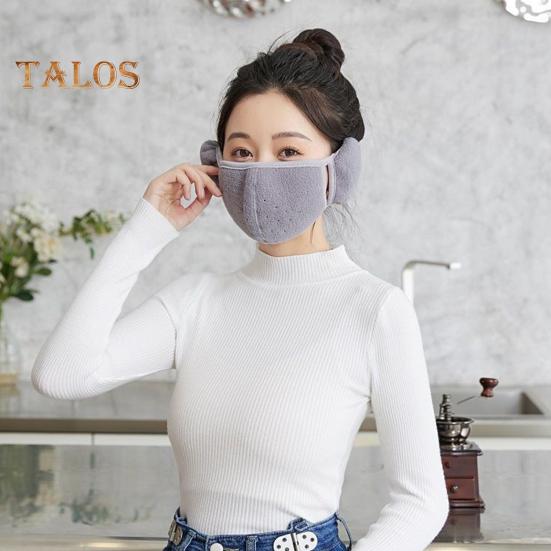 2 buc/set Guler de gât din lână polară Set protecție termică pentru față Înfășurare groasă și călduroasă din lână cu închidere cu nasturi Accesoriu pentru vreme rece