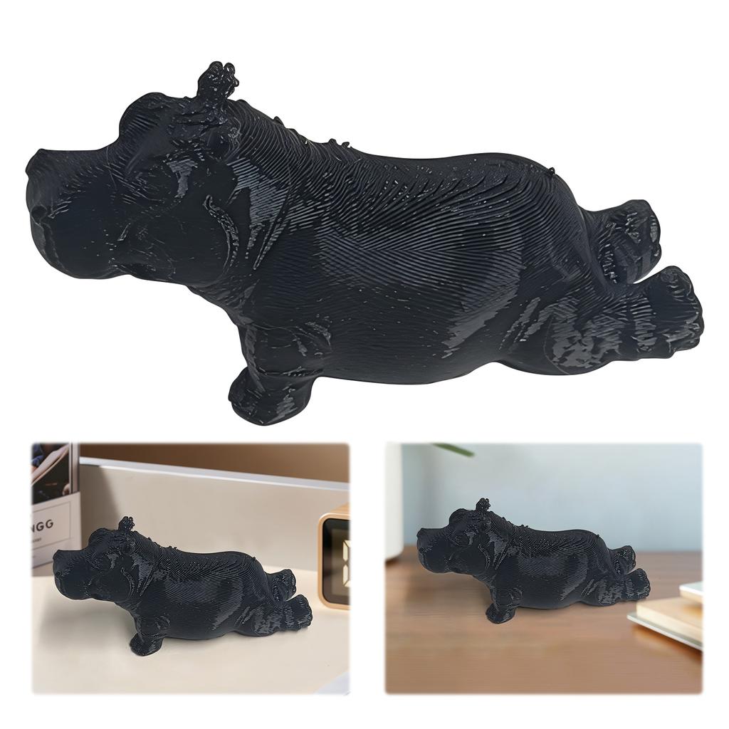 Hippo Yoga Figurine Multi-Purpose Hippopotamus Statue Wear Resist Serene Resin Hippo Figurine Zen Gifts