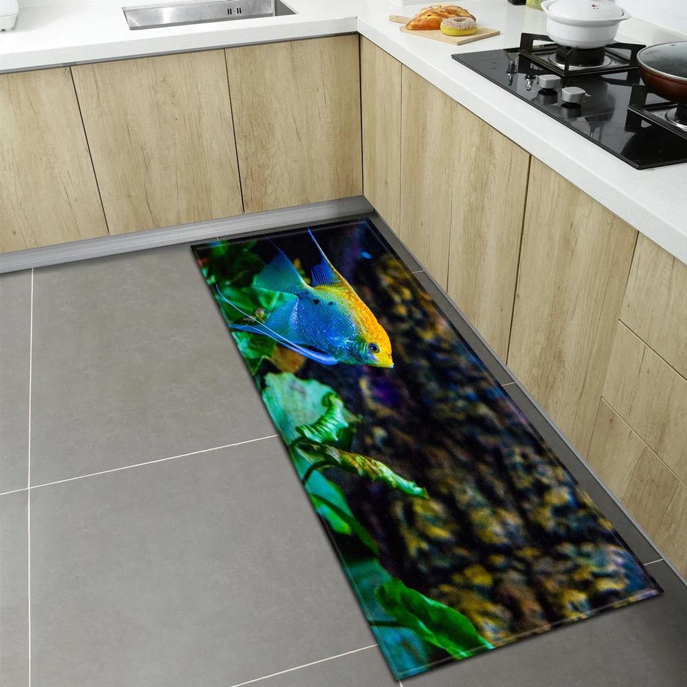 Underwater World Pattern Home Kitchen Floor Mat Door Decoration Floor Mat