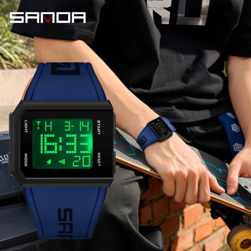 Sanda Youth Trend Multifunctional Digital Electronic Watch