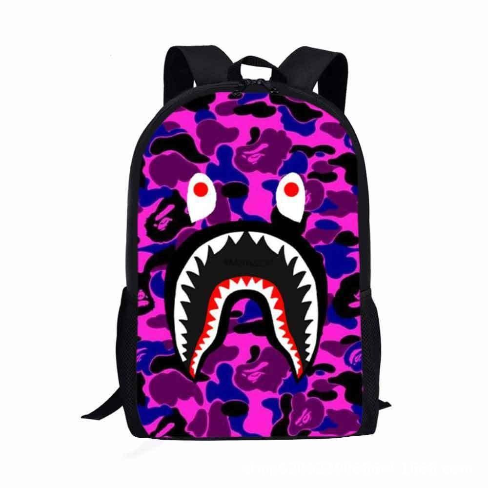 Design Backpack Shark Lightweight Material Schoolbag Students For