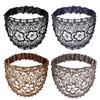 4 Pcs Lace Headbands For Women,Wide Floral Pearl Lace Elastic Headbands Hair Accessories For Women