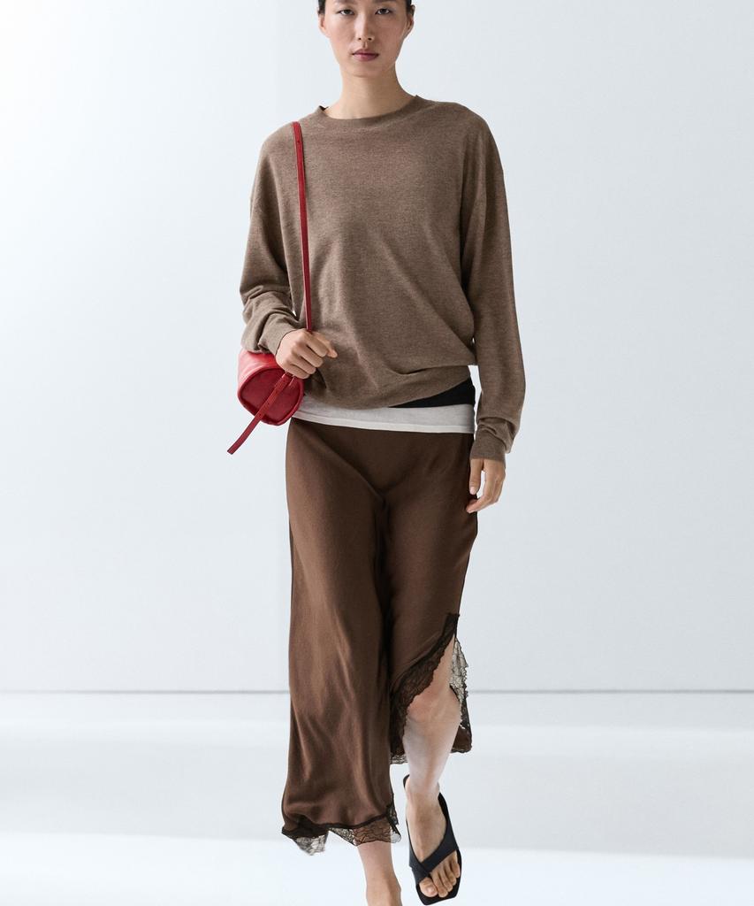 Masimodutti Wool Blend Fine Knit Sweater