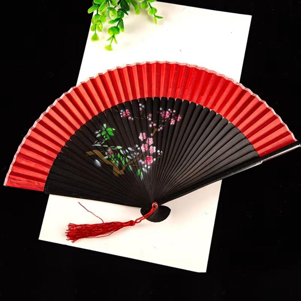 Exquisite Tassel Folding Fan Portable Elegant Handheld Fans  Wedding Party Decor