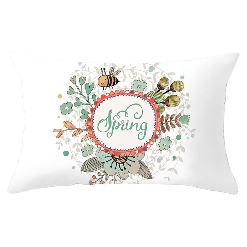Easter Lumbar  Pillowcase Decorative Sofa Cushion Case Bed Pillow Cover Home Decor Car Cushion Cover Rabbit Pillow Case 30*50cm