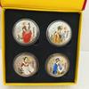 Four ancient beauties of Chinese style, Wang Zhaojun, Yang Guifei, Xi Shi, Diaochan, colorful commemorative medals, coin gifts