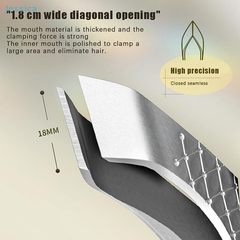 Stainless Steel Wide Mouth Hair Plucking Tweezers Beard Plucking Tweezers