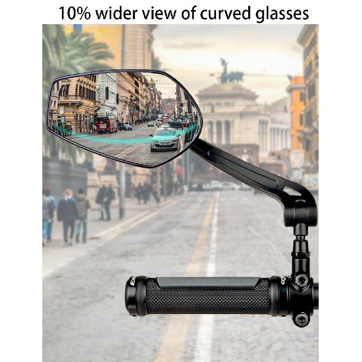 EasyDo Bicycle Rearview Handlebar Mirrors 360 Degree Rotate Cycling Rear View MTB Bike Handle Rearview Mirror