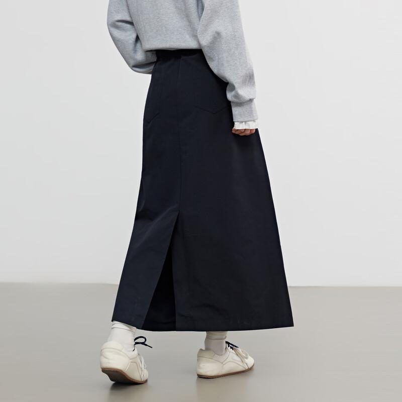 Elva' Island Women's Workwear High-Waisted Midi Skirt