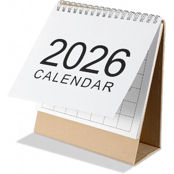 Small Desk Calendar 2025-2026, Standing Flip Mini Calendar, Sep. 2025 to Dec 2026 Monthly Desktop Calendars, Small Calendars 2026 for Home or Office