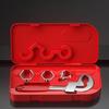 Adjustable Basin Wrench With Interchangeable Heads Faucet Repair Tool For Sink Installation with Nonslip Teeth Design