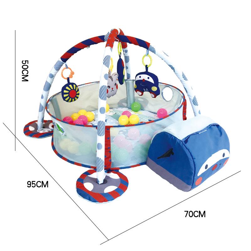 Multifunctional Baby Ocean Ball Play Mat with Gym Rack and Fence