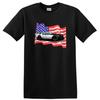 Race Car American Flag T Shirt Cool Racing Tee Retro Classic Muscle Car