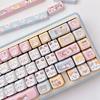Rosa Katze Tastenkappen Kopf MAO Niedlich Miau Profil PBT Quadratische Tastenkappe Thermosublimation Mechanische Tastatur DIY Tastenkappen Set Für Geschenk