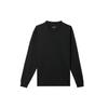 Wordmark Series Solid Logo Besticktes Rundhals Langarm T-Shirt Herren Tops Schwarz FJ0703-010