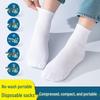 Unisex Disposable Mid-Calf and Ankle Socks - Cotton, Sweat-Absorbent, Perfect for Daily Use and Travel in Spring, Autumn, Winter