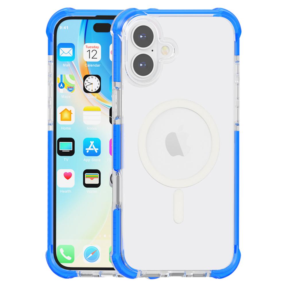 Für iPhone 16 Plus Hülle Kompatibel mit MagSafe Verstärkte Ecken TPU+Acryl+TPE Handyhülle