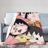 Chibi Maruko Chan Japan Anime Stuff Blanket Ultra-Soft Velvet Throw Blankets Cozy Bedspreads