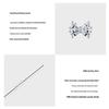 S999 Sterling Silver Bow Zirconia Light Luxury Ear Care Versatile Earrings