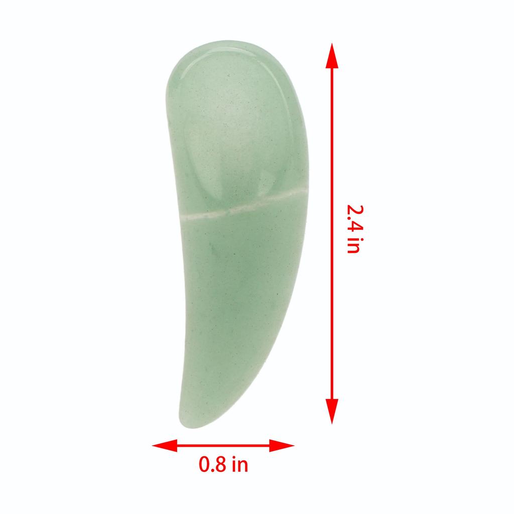 Mini Curved Cosmetic Spatula Scoop Mini Gua Sha Jadestone Curved Makeup Eye Cream Cosmetic Spatula Curved Mask Spatula