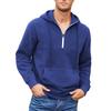 Herbst Winter Herren Verdickter Kapuzenpullover Stehkragen Halber Reißverschluss Langarm Freizeit Bequem Hautfreundlich Atmungsaktiv Oberteile Sweatshirt