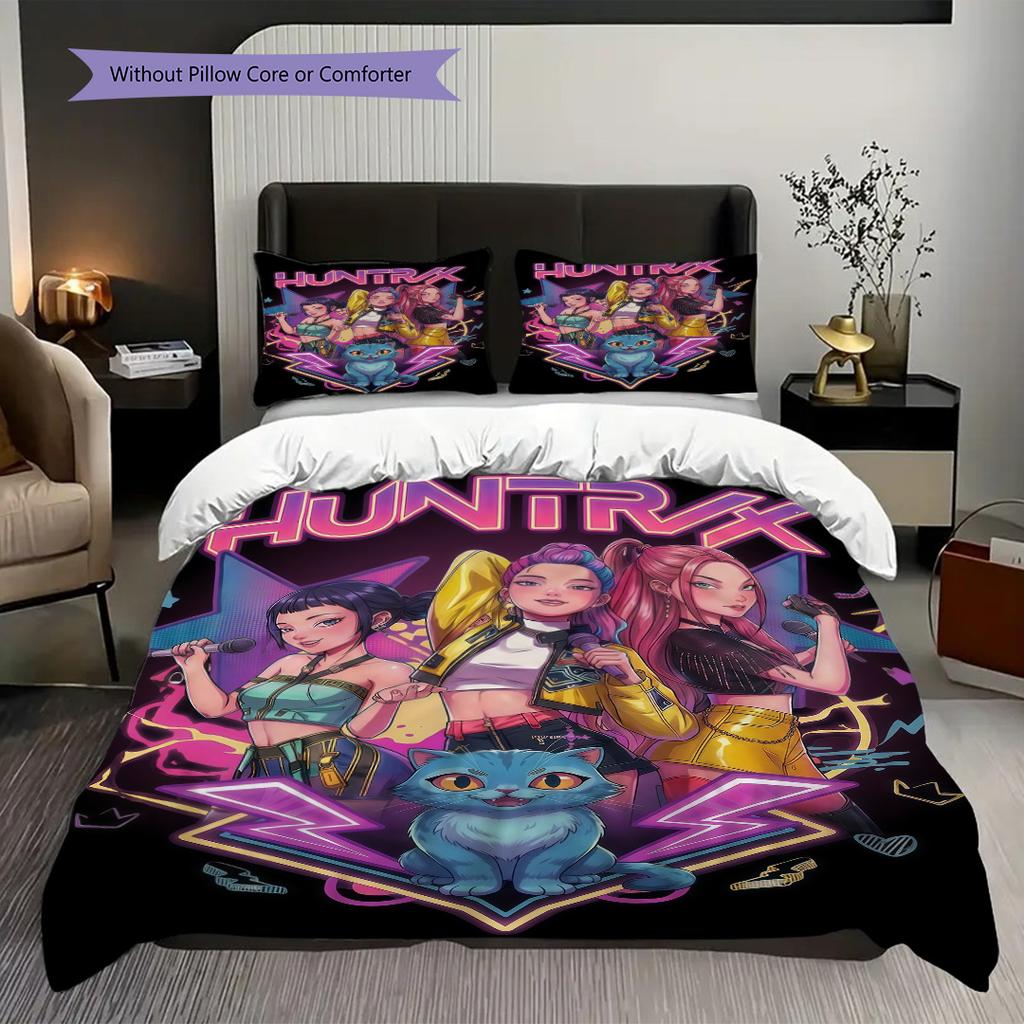 Vibrant Fantasy Trio Three-piece set(1 * duvet cover + 2 * pillowcase, without core)Soft and comfortable Duvet cover and pillowcase