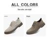 Men's European-Style Casual Round Toe Leather Shoes, Versatile Outdoor Low-Top Design