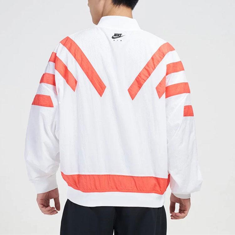 Jordan 6 SRT LGC Nylon Jacket With Multiple Stripes And Zip Men Jacket White Red Bv5406-100
