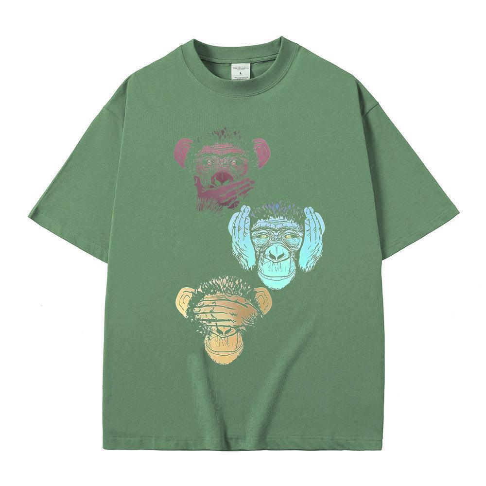 Funny Monkey Graphic Tshirts Men Women Casual Vintage Oversized Short Sleeve T Shirt Male Casual 100 Cotton Tshirt Streetwear