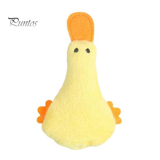 Teaser Cat Pet Duck Toy Cute Shape Contains Catnip Sound Paper Included Teeth Cleaning Clear Stomach Emotional Comfort PP Cotton Plush for Home
