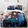 Kamado Tanjirou Bedding Set Single Twin Full Queen King Size Demon Slayer Bed Set Aldult Kid Bedroom Duvetcover Sets 3D Anime 33