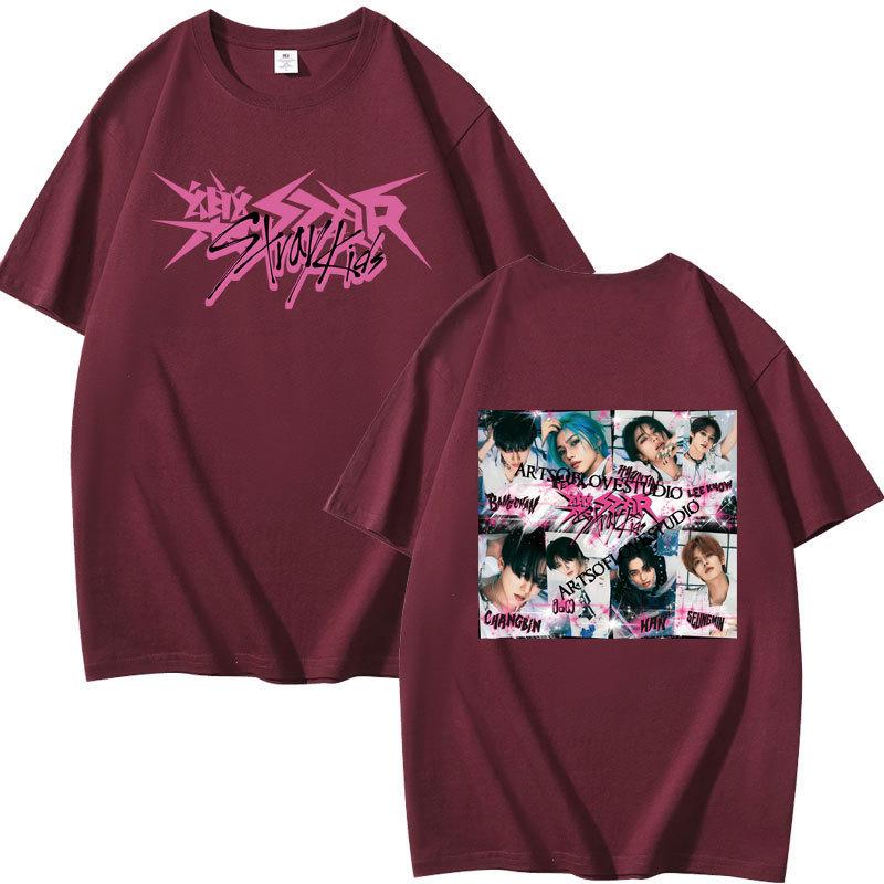 Stray Kids Dominated Printed Summer Short Sleeve T-Shirt Cotton Loose