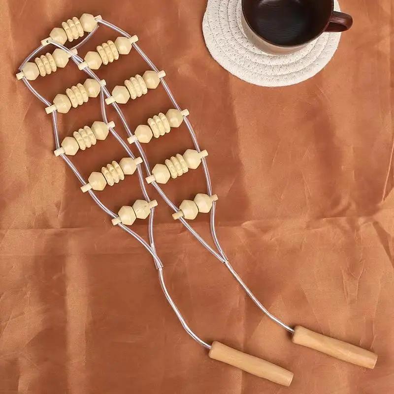 Wooden Massage Tools Lymphatic Massage Maderotherapy Anti-Cellulite Deep Tissue Body Massager Roller Wheel Back Arm Massage Tool