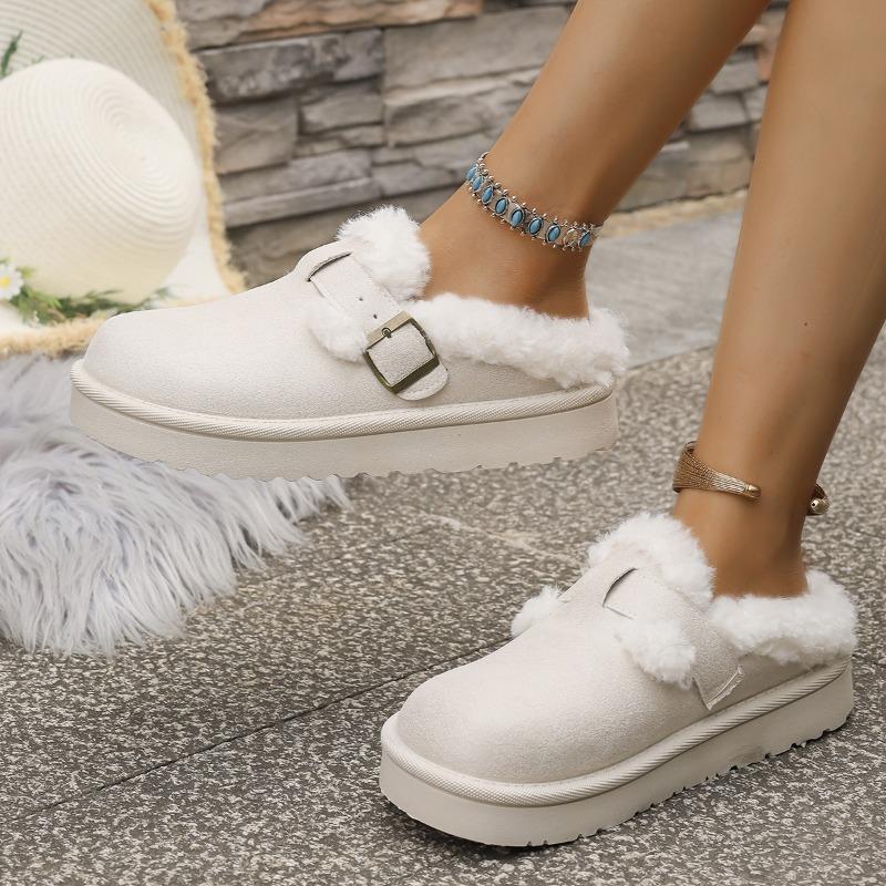 Fashionable Autumn and Winter Snap-on Warm Snow Boots for Women's Casual New Cotton Shoes