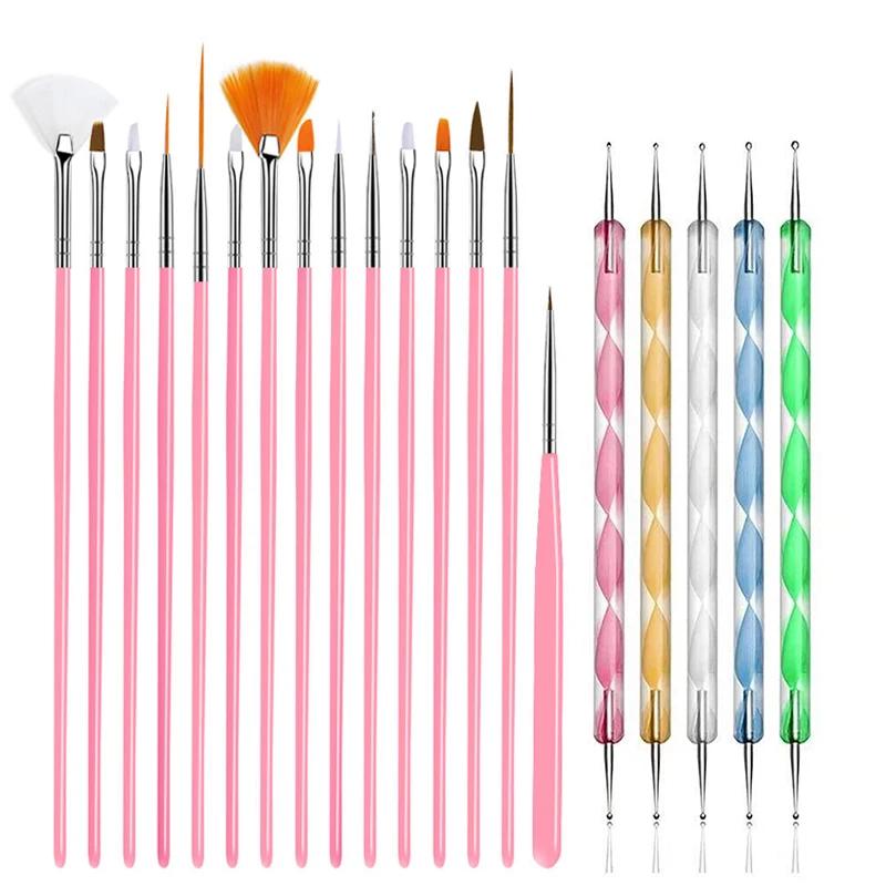 

Nails Things Brushes For Manicure Set Nails Art Accessories Tools Kits Nail Supplies For Professionals Manicure Set розовый